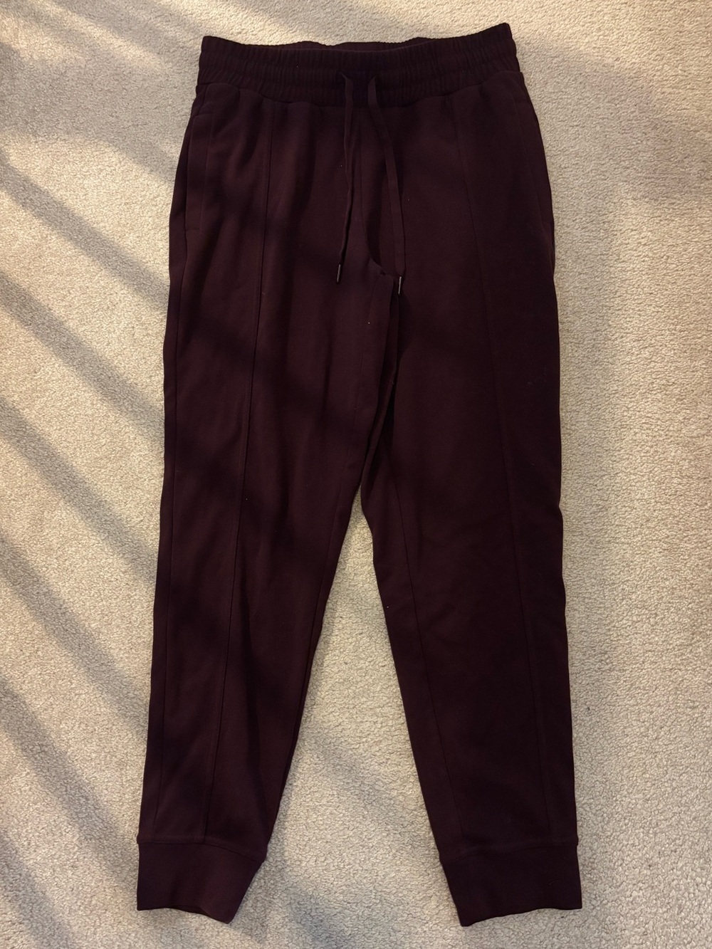 Women’s Maroon Jogger Sweatpants - Casual Drawstring Pants
